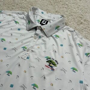 FootJoy Golf Polo XL White 121st US‎ Open Torrey Pines California Print Shirt